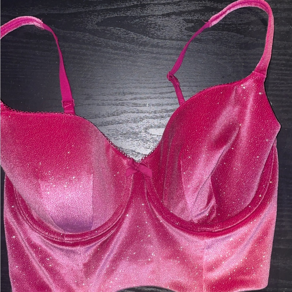 Victoria’s Secret Hot pink sparkly bralette